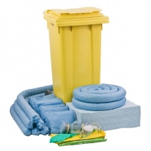 Zestaw mobilny WHEELY 120, sorbenty tylko do oleju Industry, 112 l
